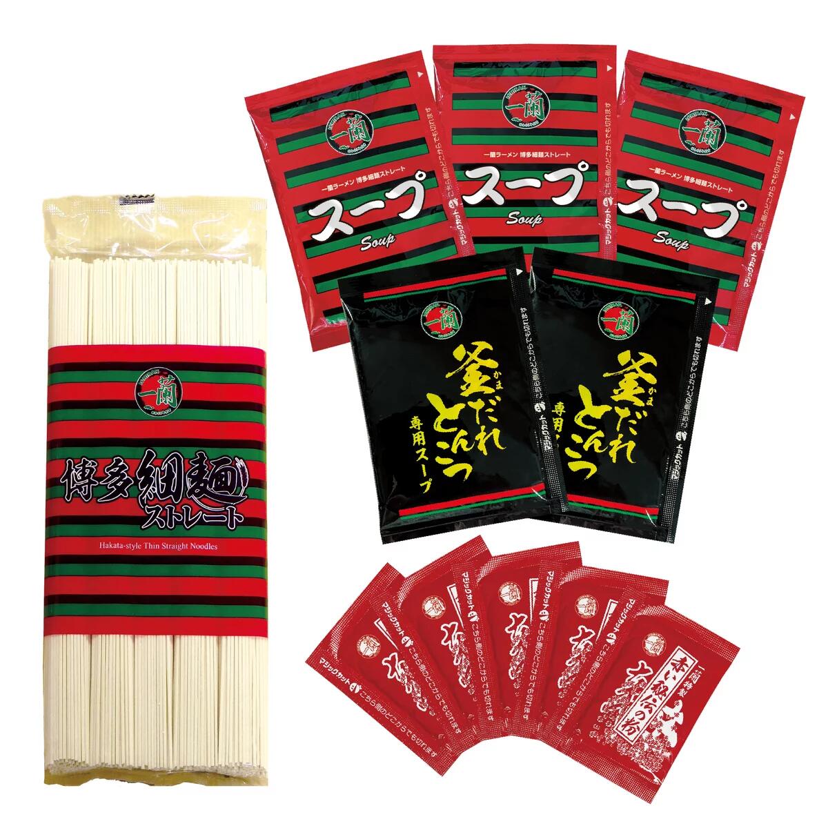 Ichiran 2-Variety Assortment: Thin Noodles & Kamadare (Pot-Roasted Sauce)